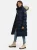 Gewatteerd & Winddicht Marikoo SCHNEESTERNCHEN – Winterjas Dames – Volwassen – Capuchon – Navy – L