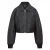 Oversized lederen MA-1 bomberjack voor dames
