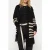 10DAYS Cardigan Knit Stripes Black/light Latte