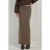 Elastische Taille Zachte Textuur Rok met Split