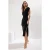 TRENDYOLMİLLA Dames Zwart Effen Midi Mouwloos Casual Bodycon Jurken