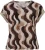 Enjoy Bloes Golfjes Print lurex tape Bruin dames