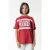 Colourful Rebel Logo Block Acid Wash Loosefit Tee Racing Red