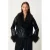 Modström faux fur jas met imitatiebontkraag – zwart