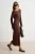 TRENDYOLMİLLA Dames Bruin Effen Maxi Lang Casual Bodycon Jurken