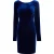 Faina Fluwelen jurkje met strass steentjes Dames blauw