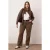 Trendyol Curve Dames Bruin Effen Recht Hoge taille Grote maten Jeans
