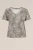 WE Fashion –  T-shirt met luipaardprint – Curve – Regular fit – Multikleur – Biologisch katoen –