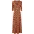 Topvintage exclusive ~ Tessy Retro maxi jurk in oranje en zwart