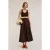Motivi Openwork Knit Dress With Bodice Brown