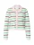 NÜMPH Gebreid vest ‘NANCY’  bruin / lichtgroen / oudroze / wit
