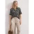 Street One Dames Overhemdblouse met korte mouwen en omgeslagen details in Zwart