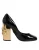 Dolce & Gabbana Zwarte Gouden Leren Logo Hakken Pumps Schoenen