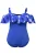 Ulla Popken Badpak  blauw / wit