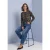Shirt met lange mouwen, ronde hals en luipaardprint