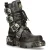 New Rock zwarte halfhoge gotische leren laarzen-391-S1