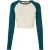 Urban Classics Dames retro organic crop t-shirt met lange mouwen