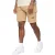 Crosshatch Heren Utilate Elastische Taille Cargo Shorts (Stone)