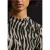 Street One Dames Jacquard shirt met rits in Zwart