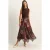 Hoge Taille Paisley Print Midi Rok met Ceintuur