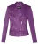Dames rundleer bikerjack-Mansfield