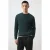 Mango Man wollen regular fit gebreide trui met kabels – donkergroen