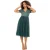 Maya Deluxe Midi-jurk met korte mouwen voor dames (Smaragd)