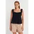 Mouwloze Blouse met Vierkante Halslijn en Vaststrikfront