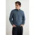 TRENDYOL MAN Heren Donkerblauw Effen Lang Regular fit Sweatshirts