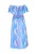 IZIA Zomerjurk ‘Festival’  ecru / aqua / royal blue/koningsblauw / oudroze
