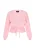 faina Gebreid vest  rosa / parelwit
