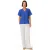 Damesblouse met v-hals Haris Cotton Essentials Front Pleat