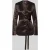 Boss slim fit blazer met strikceintuur