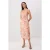 TRENDYOLMİLLA Dames Roze Bloemen Midi Mouwloos Recht Jurken