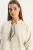 Ronde Hals Geribd Sweatshirt met Sjaal Accessoire Detail
