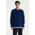 CHASIN’ katoenen relaxed fit gebreide gemêleerde trui – sodalite blue