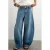 TOPSHOP regular waist barrel jeans – medium blue denim