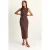 Gestippelde Bodycon Midi Jurk