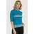 EsQualo Top Col Scalloped Edges Petrol
