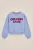 WE Fashion – Meisjes sweater met embroidery – Oversized – Lila – Katoen –