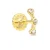Luxe piercing, 925 sterling zilveren rand en glanzende zirkonia met 18 karaat geelgouden afwerking