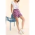 ICode Jacquard Graphic Pattern Shorts In Violet Violine