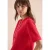 Cecil Dames Shirt met ronde hals en trekkoord in Rood