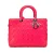 Lady Dior Medium Tote Roze Lamsleer
