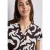 Street One Dames Blouse met hangende schouder en print in Bruin