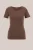 WE Fashion – Dames T-shirt van katoenmix – Slim Fit – Lichtbruin – Katoen –