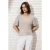 TRENDYOLMİLLA Dames Beige Colorblock Kort Getailleerd Blouses