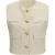 P.A.R.O.S.H. Beige Wollen Mouwloze Jas