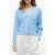 Tommy Hilfiger Mid Cable V-neck Ls Vessel Blue