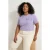 Trendyol Curve Dames Paars Effen Kort Oversized Grote maten T-shirts